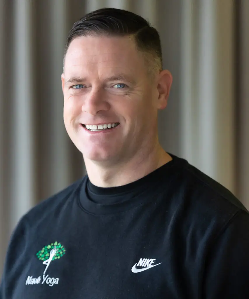 Adrian O'Donoghue - co-owner and yoga teacher at Navé Yoga